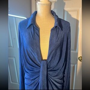 Blue formal homecoming prom dress